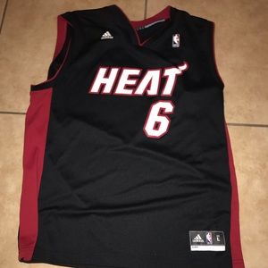 Adidas Miami heat lebron James men’s large jersey